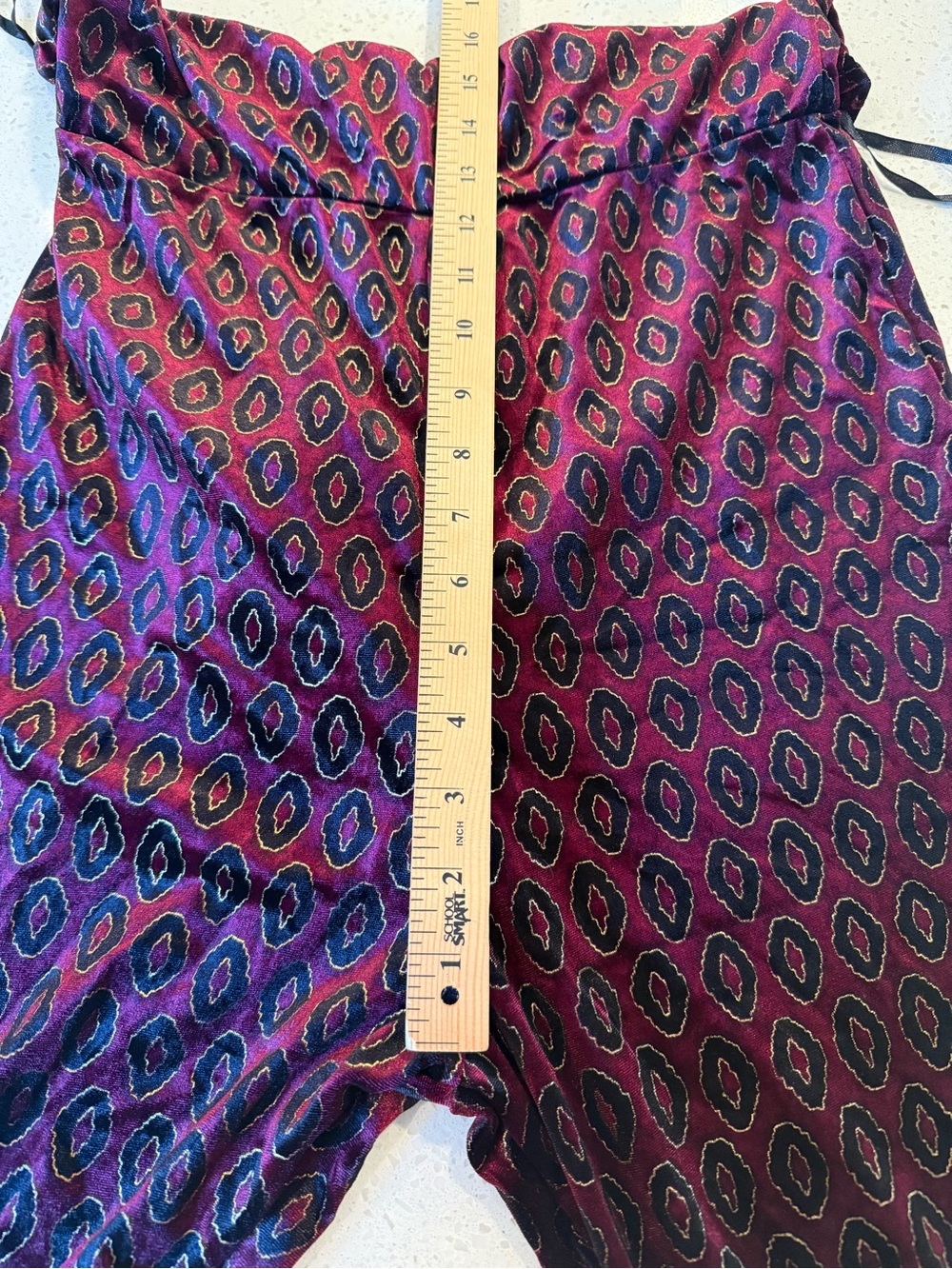 Motel Rocks Moody Maroon Burgundy Metallic Halter Wide Leg Jumpsuit  70s Party - Picture 10 of 14